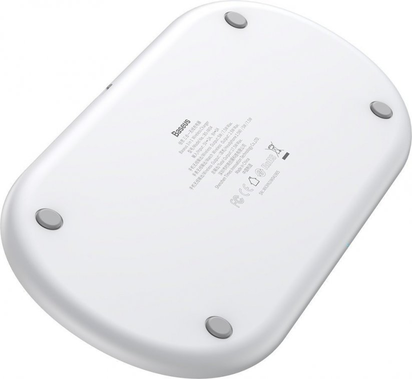 BASEUS WX3IN1-C02 Bezdrátová nabíječka 3v1 pro iPhone, Watch a AirPods, bílá