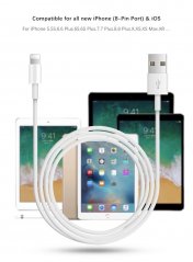 AG PREMIUM C602 kabel USB/Lightning pro Apple zařízení, délka 2m, bílá barva, bulk balení