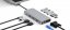 ESTUFF ES623010 Triple Display USB-C hub 12v1 (2xHDMI, VGA, 4x USB, audio, SD/MicroSD, RJ45, USB-C 100W), Space Grey
