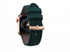 NJORD Jord Řemínek z lososí kůže pro Apple Watch 38/40/41mm, tmavě zelený