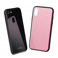 FORCELL Glass Case kryt se skleněnými zády pro iPhone 12 Pro Max, růžový