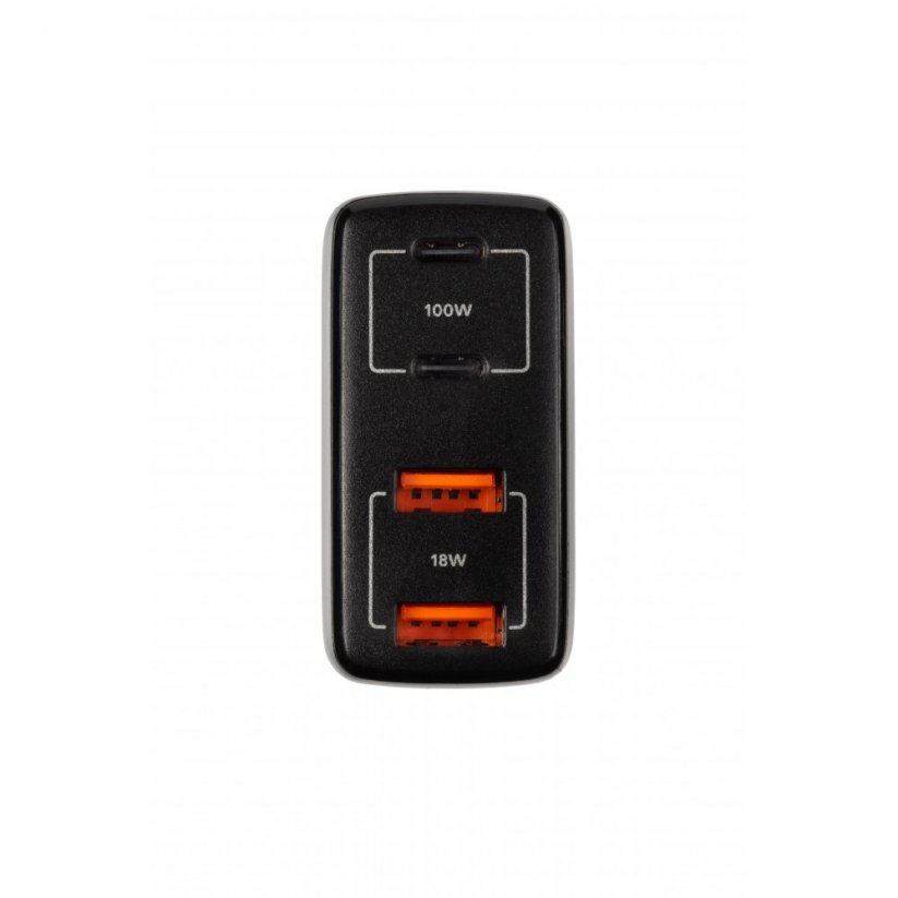 XTORM XA140 Volt GaN Nabíječka 4v1 (2xUSB, 2x USB-C PD), s výkonem 100W, černá