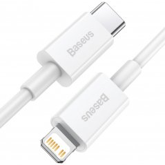 BASEUS CATLYS-A02 Datový a nabíjecí kabel USB-C/Lightning s podporou PD 20W, 1m, bílý