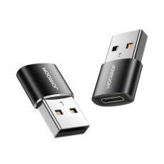 JOYROOM S-H152 Datová a nabíjecí redukce OTG USB-A na USB-C, hliníková, černá, 2ks