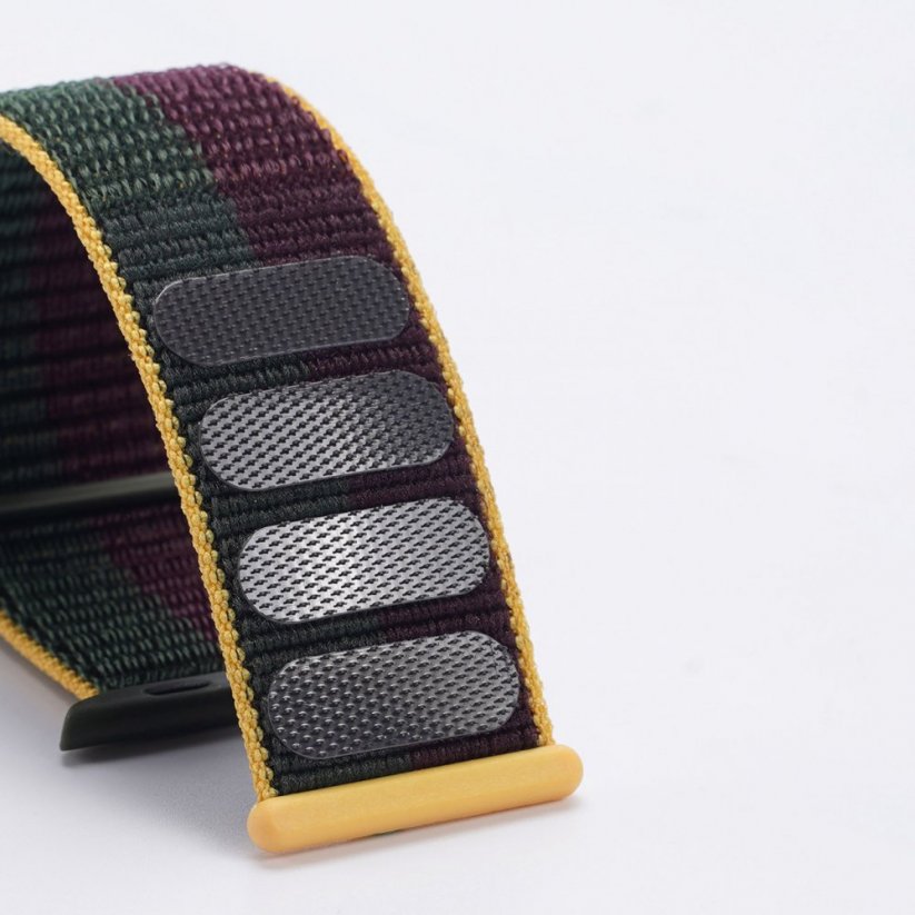 DUX DUCIS Sport Loop Textilní řemínek pro Apple Watch 42/44/45/49mm, fialovo-zelený
