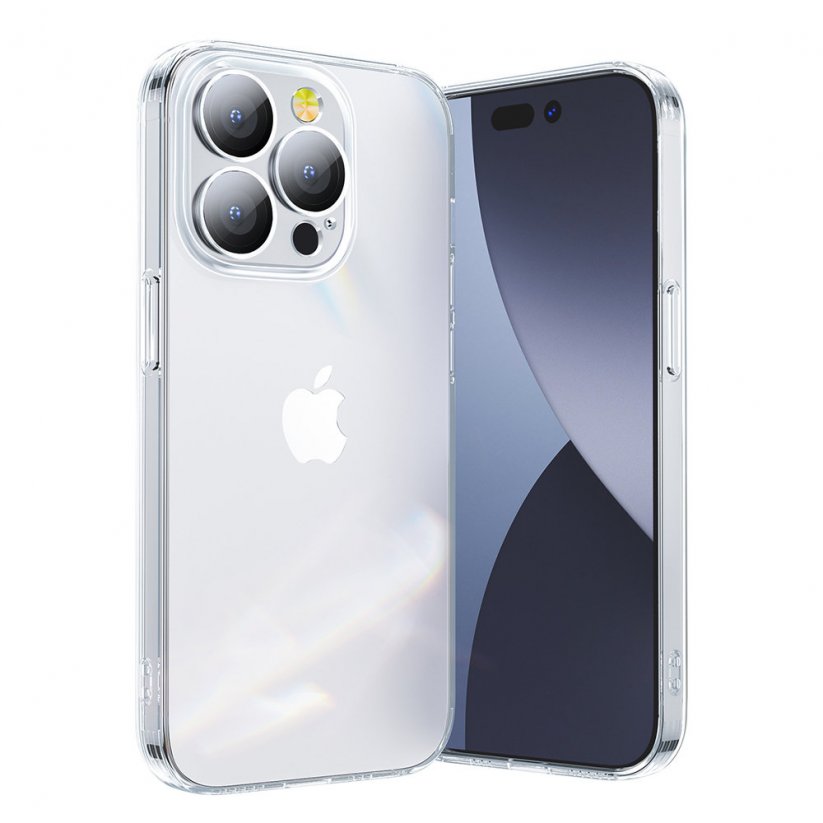 JOYROOM JR-14Q2 Odolný silikonový kryt s ochranou kamery pro iPhone 14 Pro, čirý