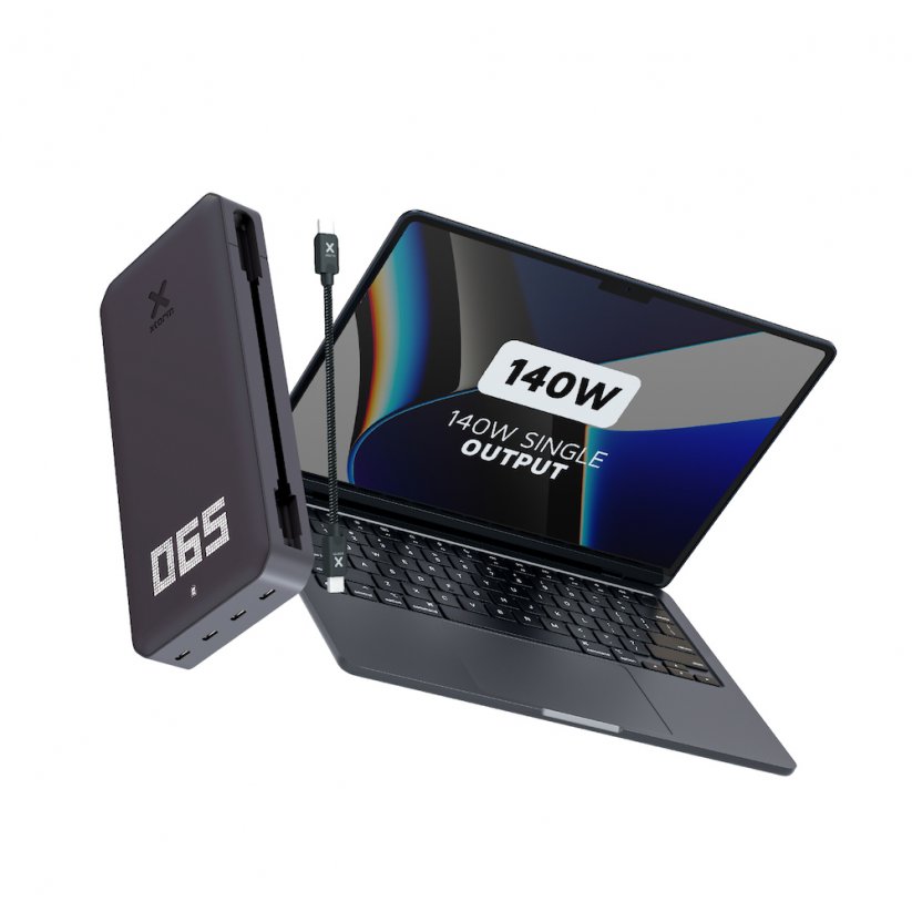 XTORM XB402 Titan Pro Powerbanka pro MacBook/ultrabook s výkonem 140W a kapacitou 24.000mAh, šedá
