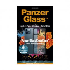 PANZERGLASS ClearCase AntiBacterial BLACK Edition kryt pro iPhone 12 Pro Max, transparentní