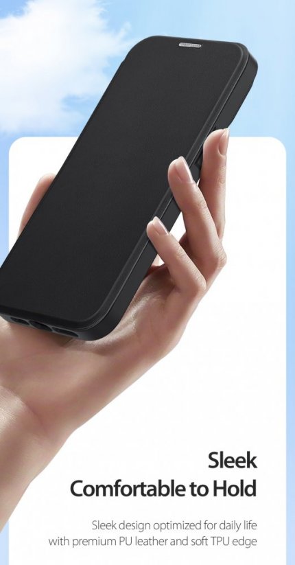 DUX DUCIS Skin X Pro Flipový MagSafe kryt pro iPhone 14 Pro, béžový