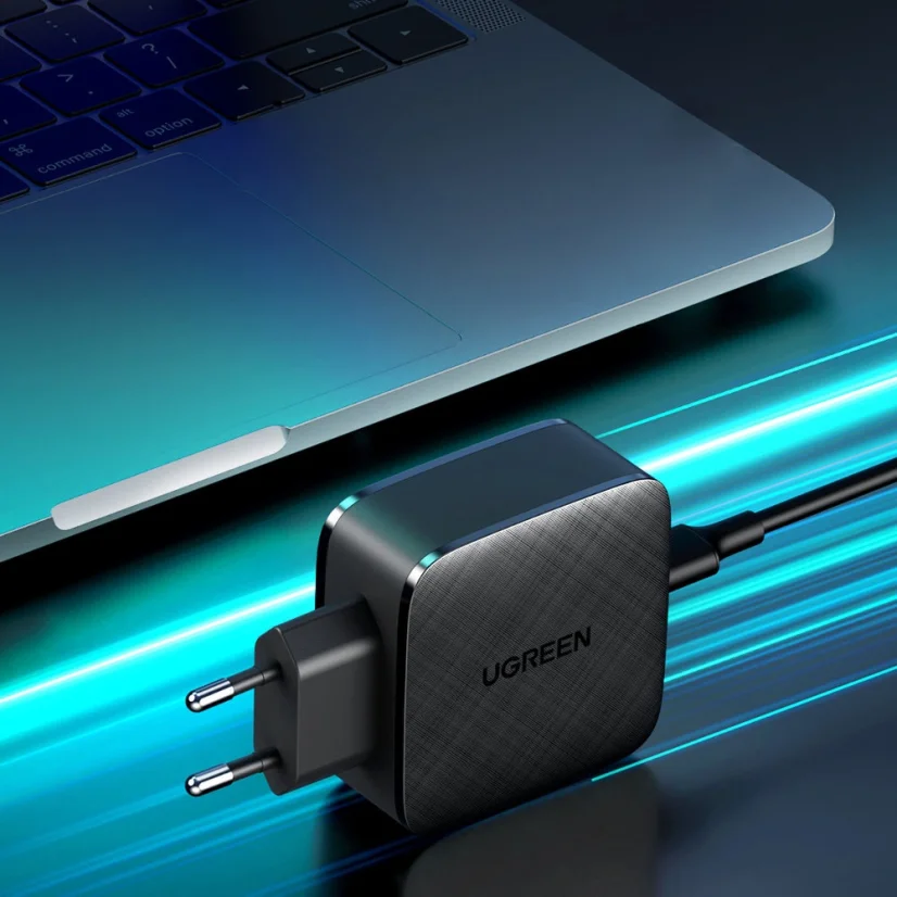 Síťová nabíječka Ugreen 2x USB Type C 66W Power Delivery 3.0 Quick Charge 4.0+ černá (CD216)