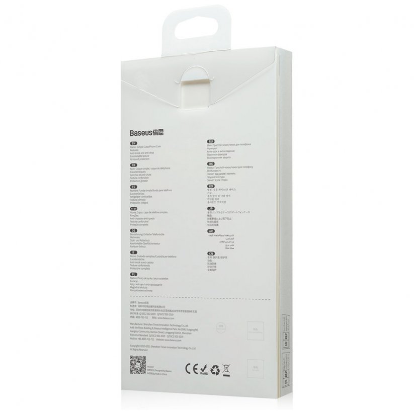 BASEUS ARYT000502 Liquid Gel Case Prémiový silikonový kryt pro iPhone 13 Pro Max, bílý