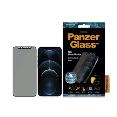 PANZERGLASS Ochranné sklo 2.5D FULL-COVER 0.4mm pro iPhone 12 Pro Max, Privacy, AntiBacterial