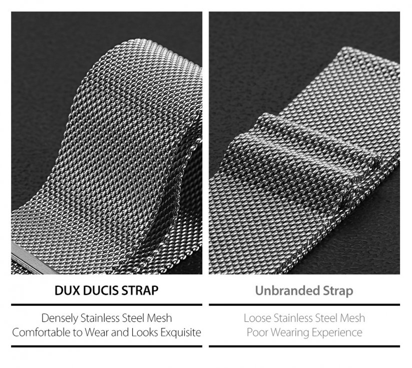 DUX DUCIS Strap Milanese Magnetický kovový řemínek pro Apple Watch 38/40/41mm, černý