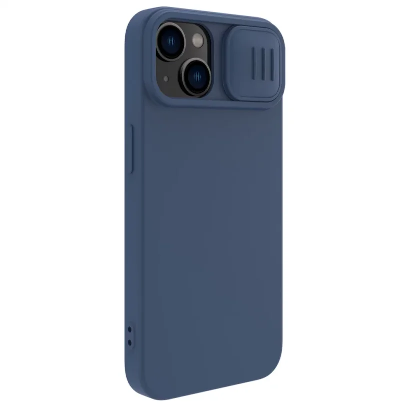 NILLKIN CamShield Silky Ultra odolný kryt s krytkou kamery pro iPhone 15 Plus, tmavě modrá
