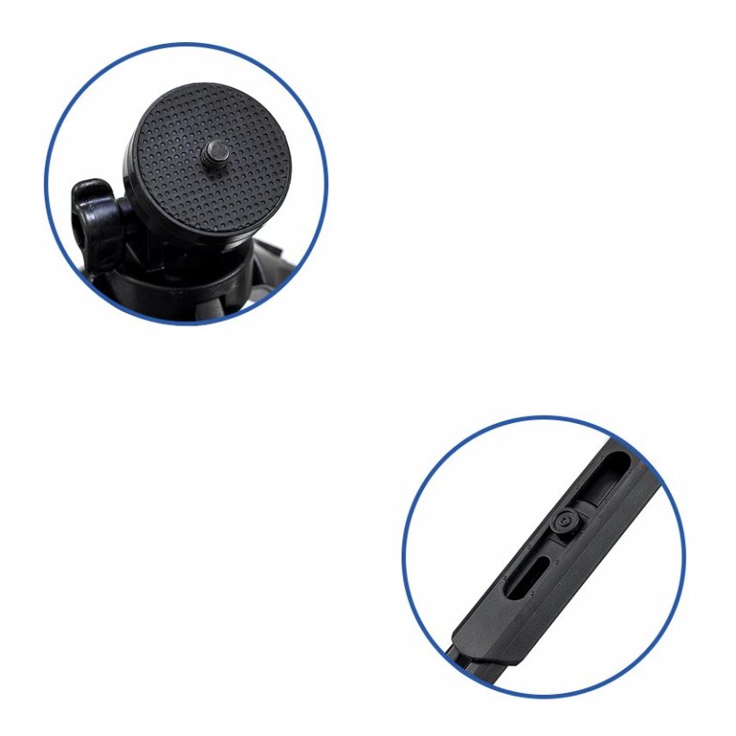 AG PREMIUM Mini teleskopický tripod se závitem 1/4" a čelistí pro telefon 4,5-7", černý