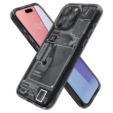 Spigen Ultra Hybrid Mag pouzdro s MagSafe pro iPhone 15 Pro - tmavě šedé (Zero One design)