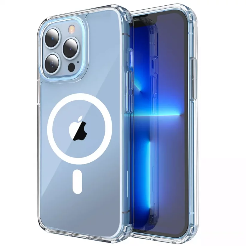 ESTUFF Magnetic Hybrid Clear Case Kryt s MagSafe pro iPhone 12/12 Pro, čirý