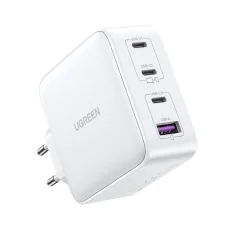 GaN 3xUSB C / USB 100W rychlonabíječka PPS Ugreen CD226 - bílá