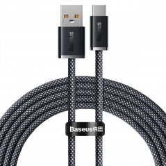 BASEUS CALD000716 Dynamic Series Opletený datový a nabíjecí kabel USB/USB-C 100W, 2m, černý