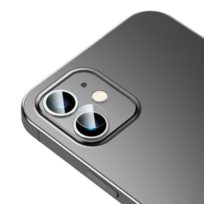 BASEUS SGAPIPH54N-JT02 Ochranné sklo pro kamery iPhone 12 Mini, 2-pack