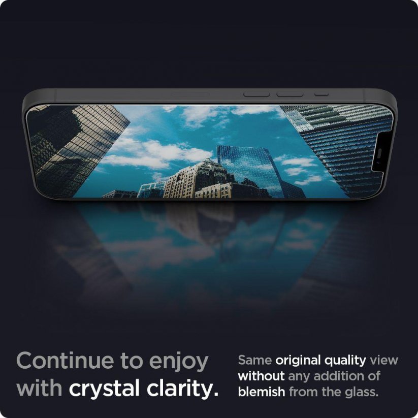 SPIGEN EZ FIT Ochranné sklo 2.5D STANDARD 0.3mm pro iPhone 13 Mini, montážní rámeček, Anti-blue, 2ks