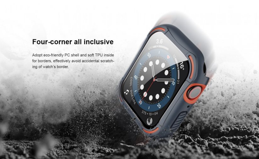 NILLKIN CrashBumper 360° kryt pro Apple Watch 4/5/6/SE (40mm), černý
