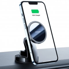 JOYROOM JR-ZS240 MagSafe držák telefonu na palubní desku s bezdrátovým nabíjením 15W, černý