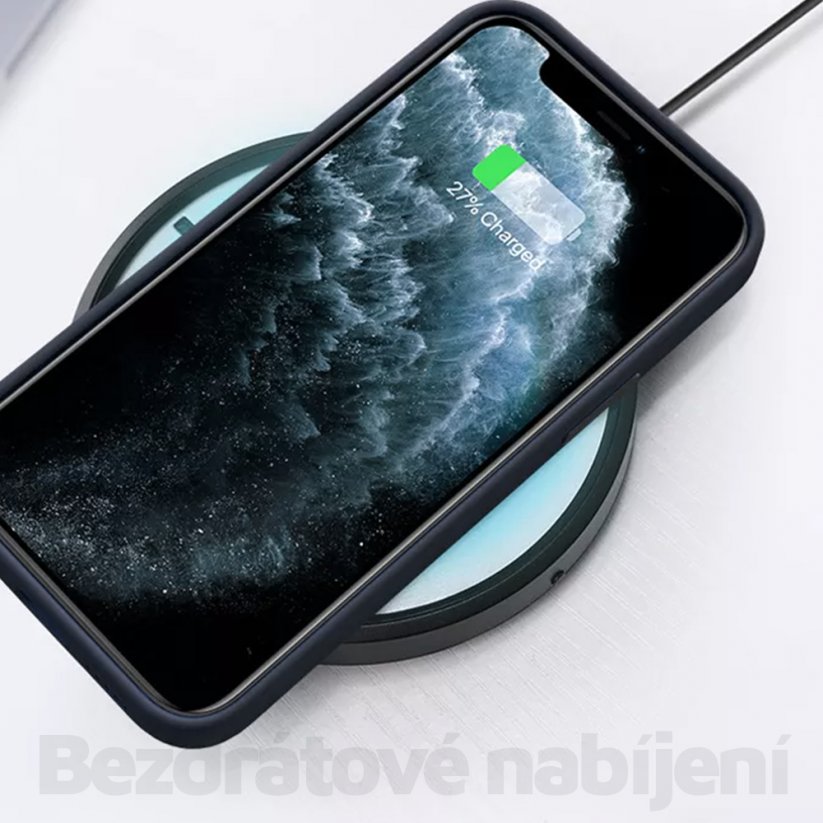 ESTUFF ES671205 Magnetic Silicone Case Kryt s MagSafe pro iPhone 12 Mini, černý