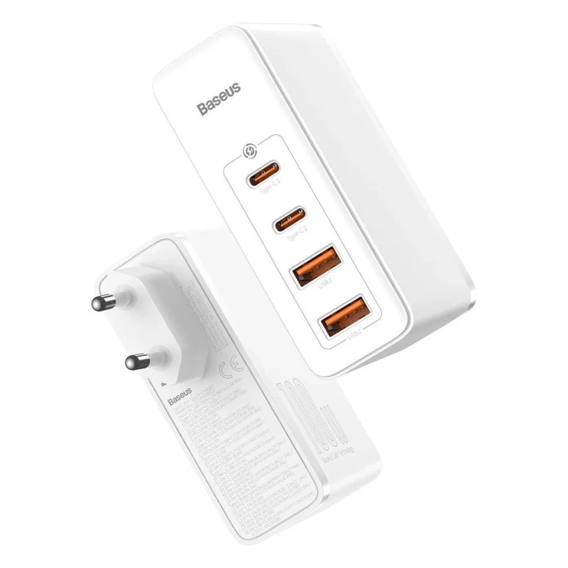 Rychlonabíječka Baseus GaN2 Pro 100W USB / USB Type C Quick Charge 4+ Power Delivery bílá (CCGAN2P-L02)