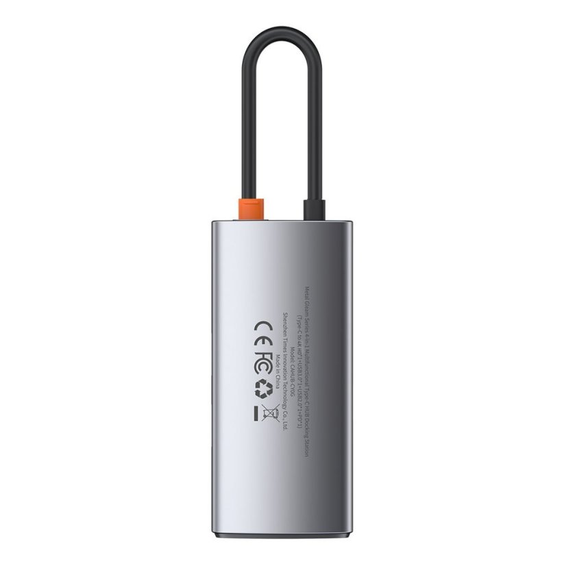 BASEUS CAHUB-CY0G USB-C Hub 4v1 (HDMI, USB-C, 2xUSB), PD až 100W, Space Grey