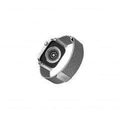UNIQ Dante Prémiový ocelový řemínek s milánským tahem pro Watch 42/44/45/49mm, stříbrný