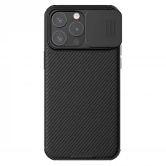 NILLKIN CamShield Pro Magnetic Ultra odolný MagSafe kryt s krytkou kamery pro iPhone 15 Pro, černý