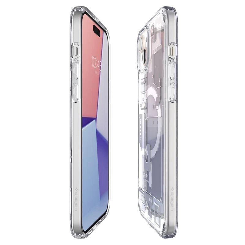 Spigen Ultra Hybrid Mag pouzdro s MagSafe pro iPhone 15 - bílé (Zero One design)