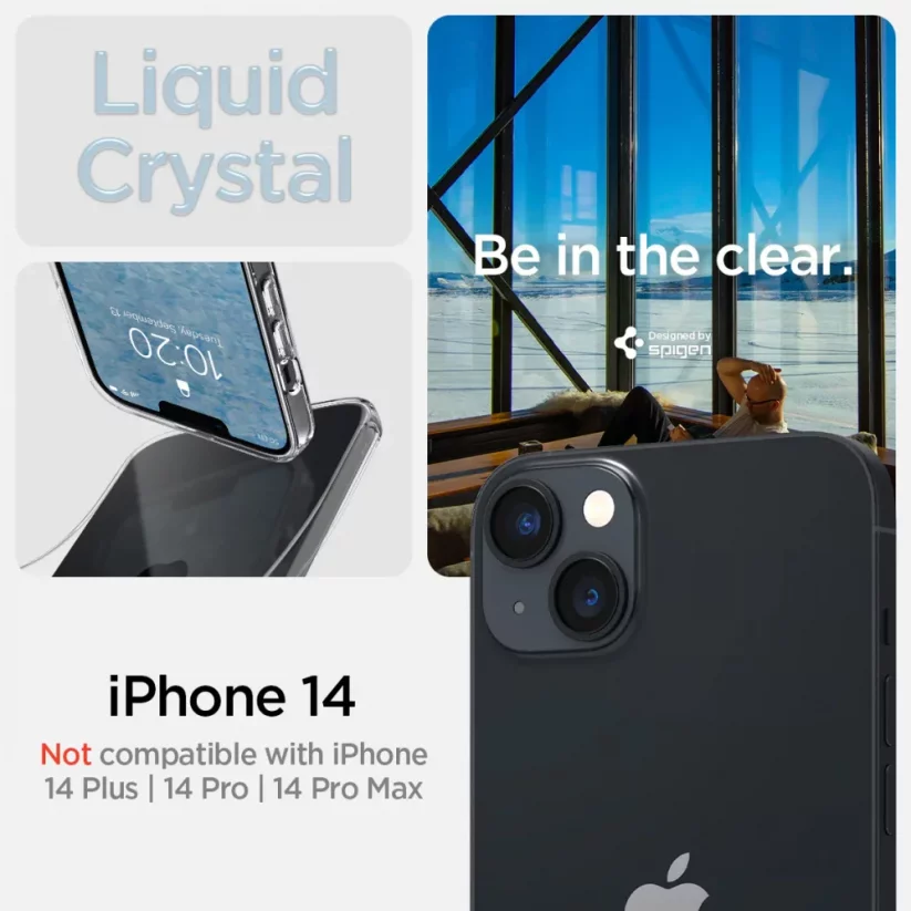 SPIGEN Liquid Crystal Tenký kryt pro iPhone 14, čirý