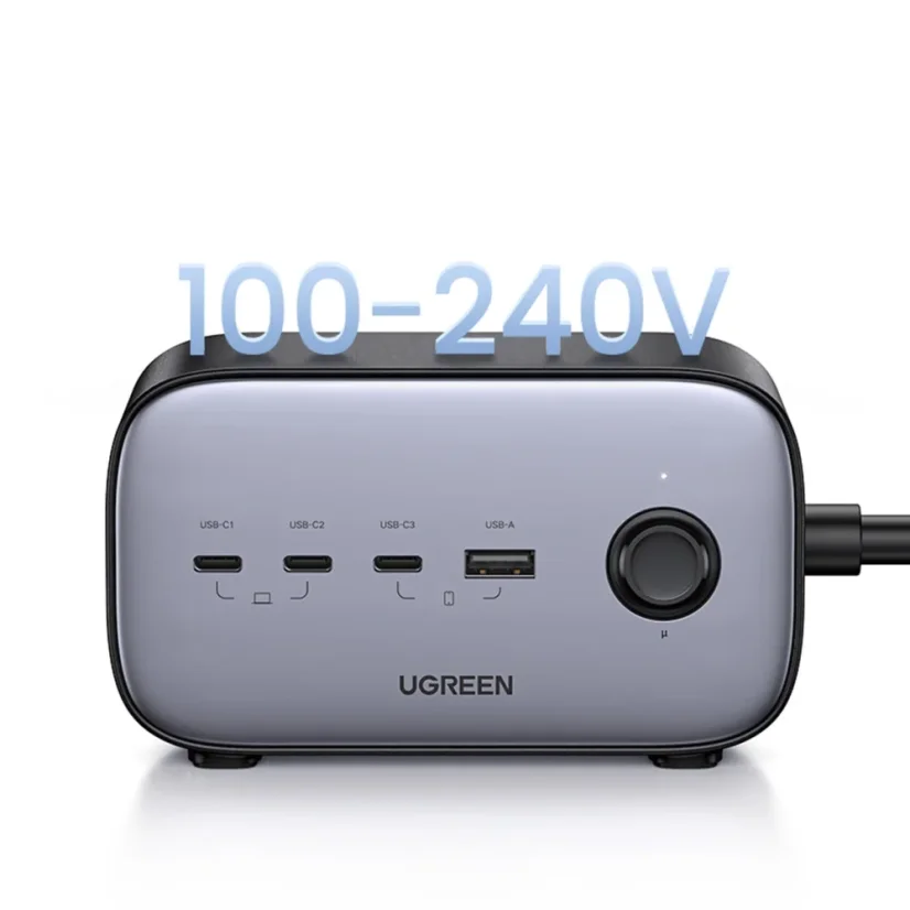 Ugreen GaN USB C síťová nabíječka / USB AC napájecí lišta černá (CD270)