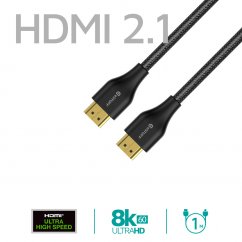 ESTUFF ES606013 HDMI/HDMI 2.1 Kabel s podporou 8K/60Hz, 1m, černý