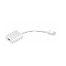 AG PREMIUM C-HDMI-T Redukce (adaptér) HDMI na USB-C 3.1, délka 17cm, bílo-stříbrná