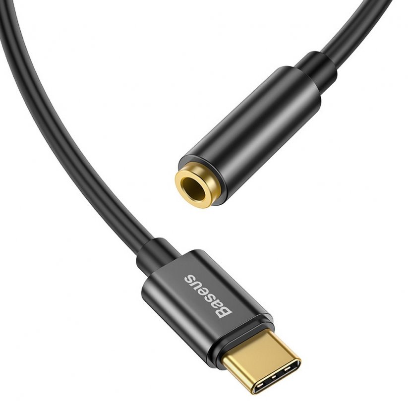 BASEUS CATL54-01Adaptér (redukce) USB-C/Jack 3,5mm s podporou mikrofonu, černý