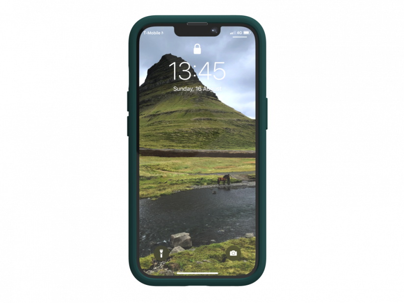 NJORD Jord MagSafe Kryt z lososí kůže pro iPhone 13 Pro Max, tmavě zelený