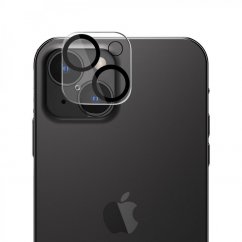 ESTUFF Titan Shield Ochranné sklo zadní kamery 2.5D FULL-COVER 0.33mm pro iPhone 14/14 Plus, čiré