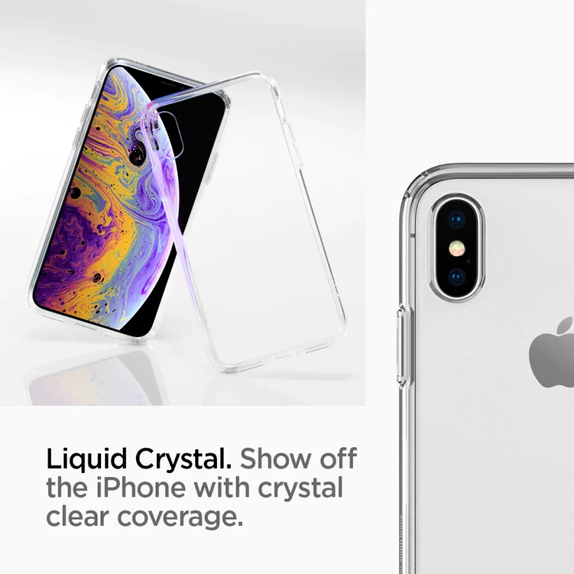 SPIGEN Liquid Crystal Tenký kryt pro iPhone X/XS, čirý