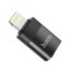 HOCO UA17 Kovová redukce z USB-C/Lightning s podporou datového přenosu, černá