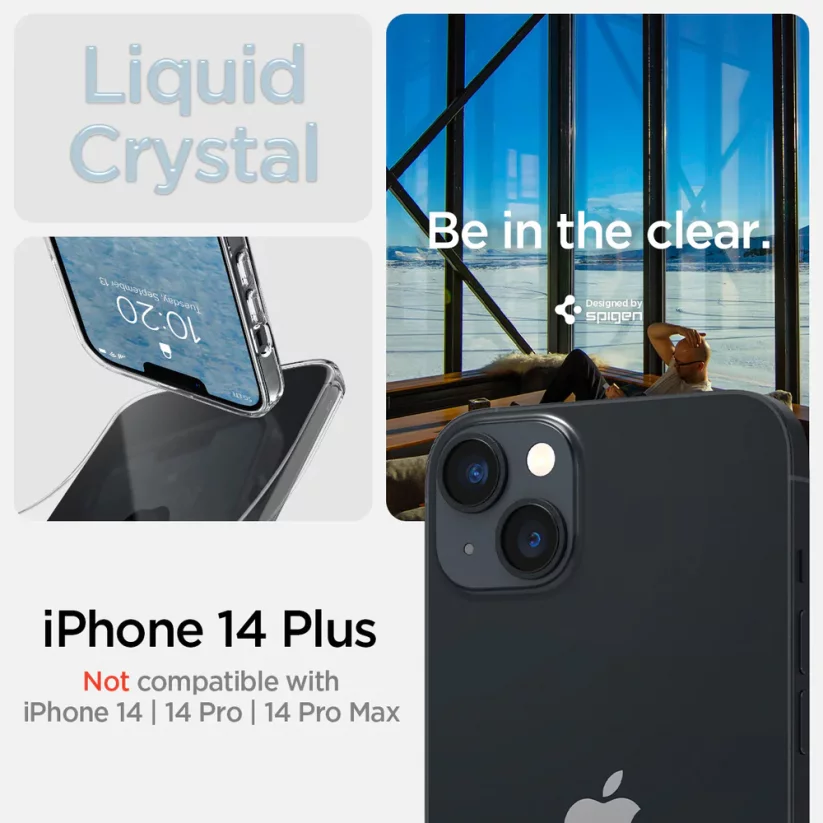 SPIGEN Liquid Crystal Tenký kryt pro iPhone 14 Plus, čirý