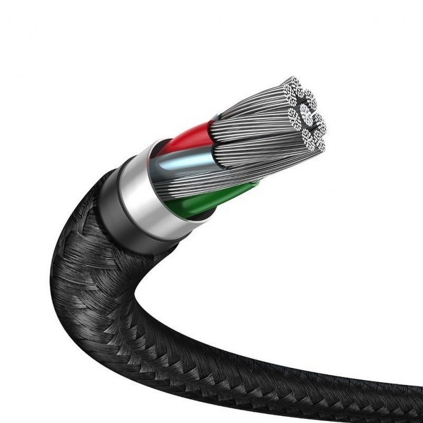 BASEUS CADKLF-B0G Cafule Prodlužovací datový a nabíjecí kabel USB3.0 samec/samice, 1m, černý