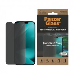 PANZERGLASS Ochranné sklo 2.5D STANDARD 0.4mm pro iPhone 13 Pro Max/14 Plus, AntiBacterial, Privacy