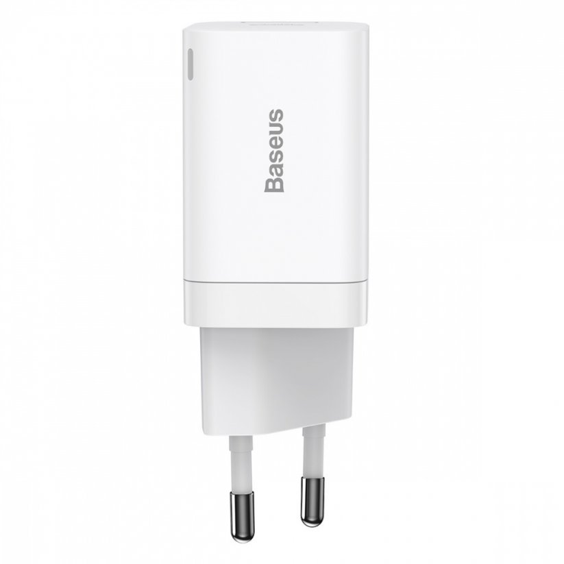 BASEUS CCSUPP-E02 Super Si nabíječka USB-C PD a USB s výkonem 30W, bílá