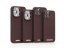 NJORD Genuine Leather Odolný kryt z pravé kůže pro iPhone 14, tmavě hnědý
