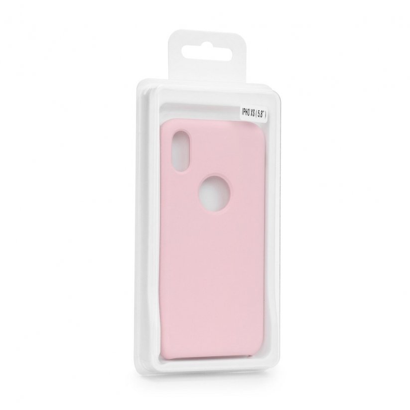 FORCELL Soft-Touch silikonový kryt pro iPhone 11 Pro, růžový, s otvorem pro logo