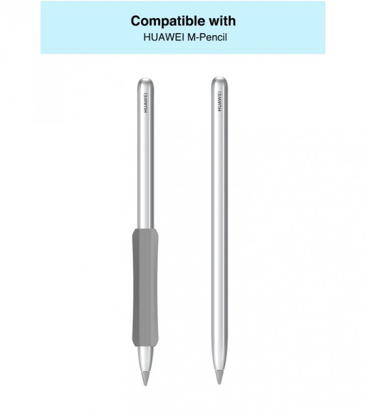 STOYOBE AP-ONE Silikonový grip/držák pro Apple Pencil 1/2, Huawei M-Pencil, bílý
