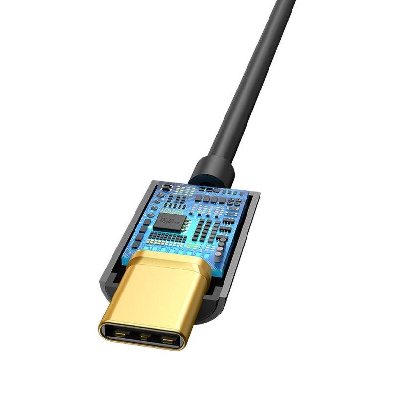 BASEUS CATL54-01Adaptér (redukce) USB-C/Jack 3,5mm s podporou mikrofonu, černý